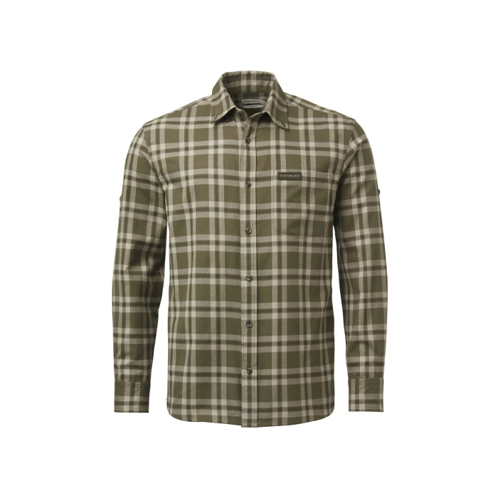 Koszula Chevalier Teal Light Flannel Olive Green Checked (1060236-C6033)